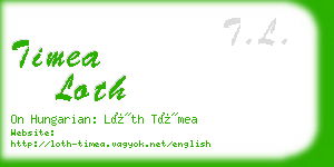 timea loth business card